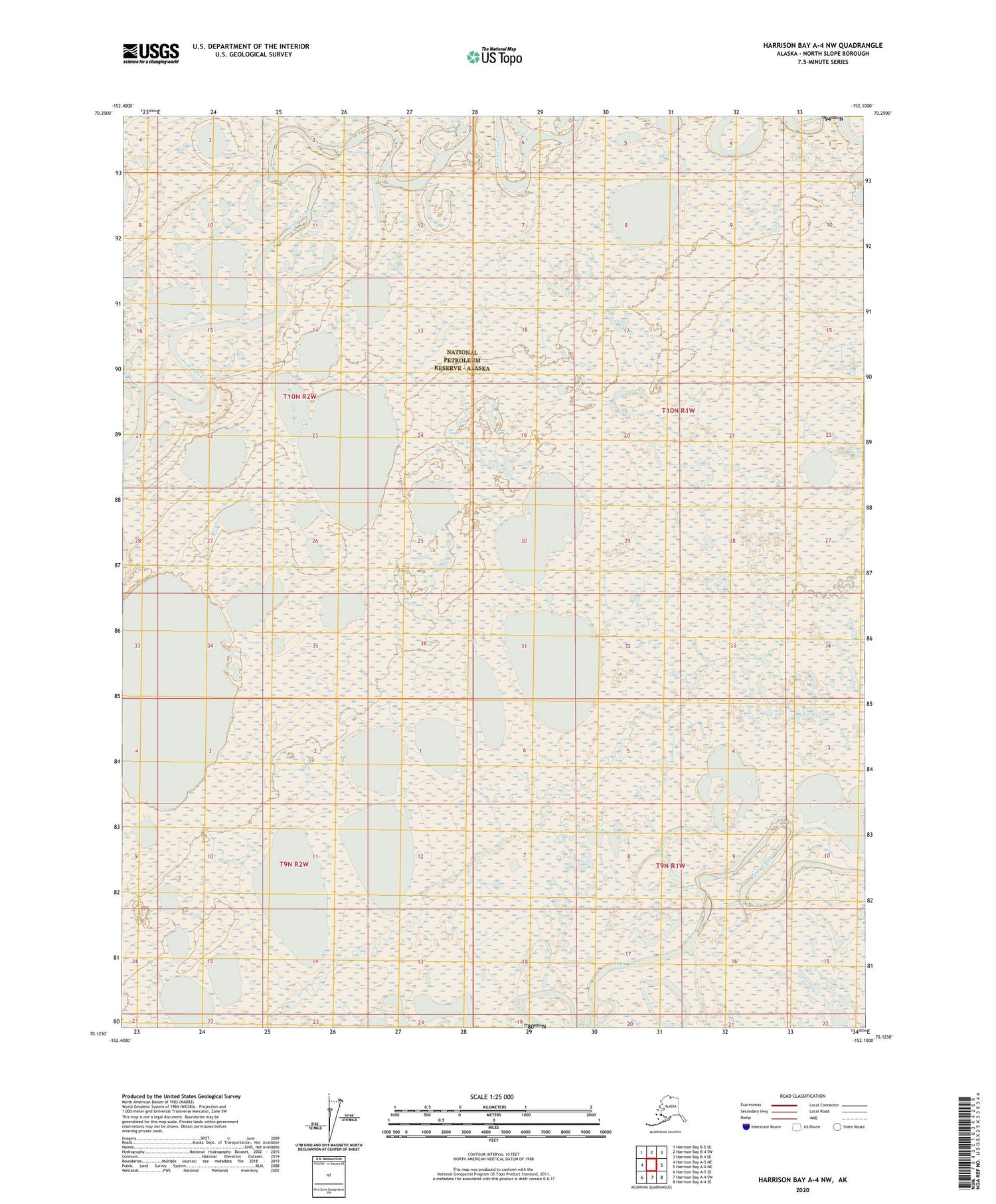 Harrison Bay A-4 NW Alaska US Topo Map Image
