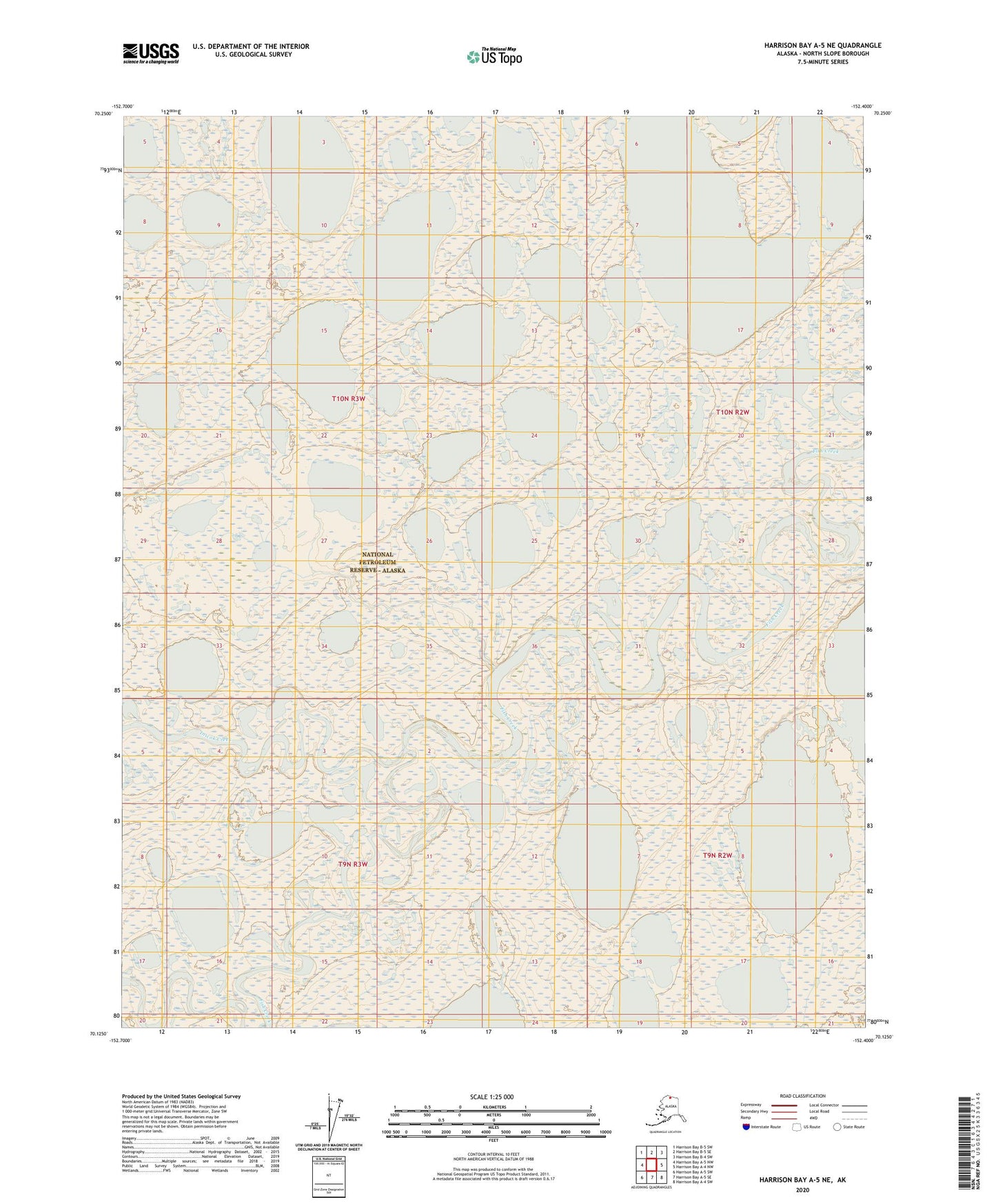 Harrison Bay A-5 NE Alaska US Topo Map Image