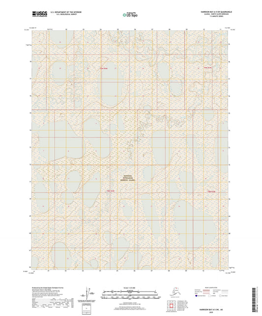 Harrison Bay A-5 SW Alaska US Topo Map Image