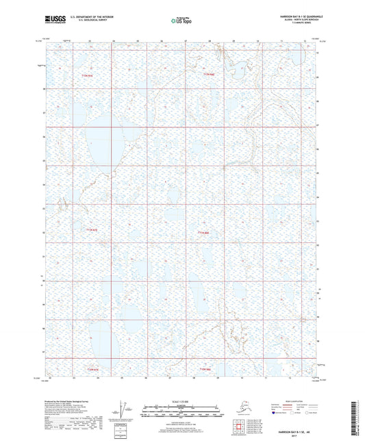 Harrison Bay B-1 SE Alaska US Topo Map Image