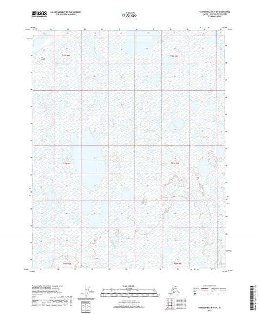 Harrison Bay B-1 SW Alaska US Topo Map Image