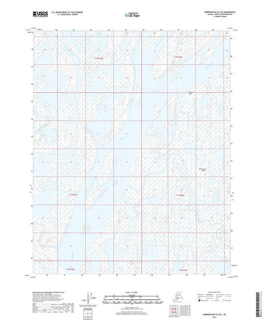 Harrison Bay B-2 SE Alaska US Topo Map Image