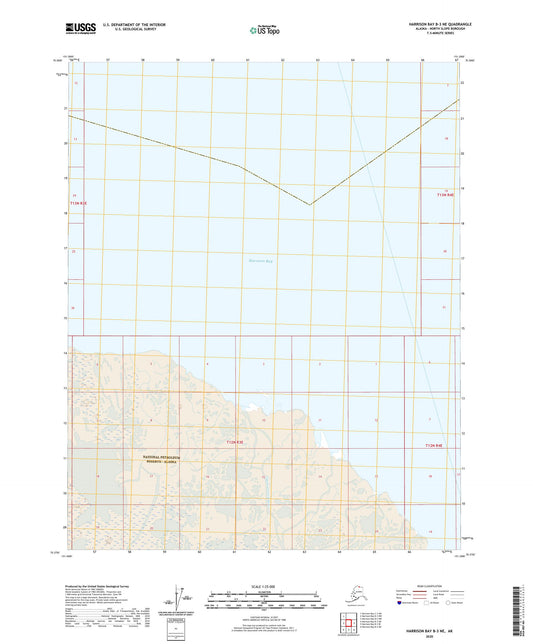 Harrison Bay B-3 NE Alaska US Topo Map Image