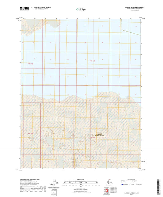 Harrison Bay B-3 NW Alaska US Topo Map Image