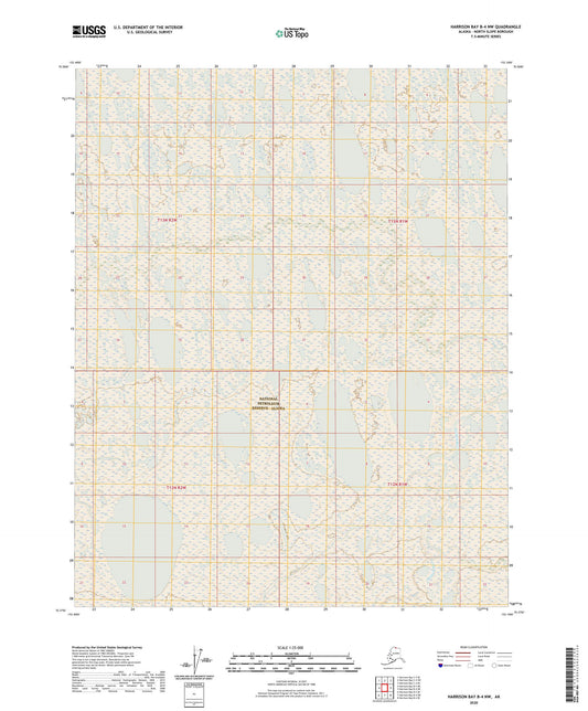 Harrison Bay B-4 NW Alaska US Topo Map Image