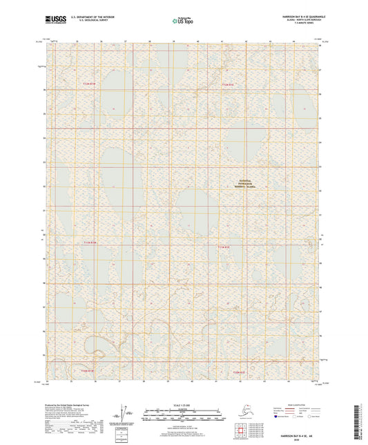 Harrison Bay B-4 SE Alaska US Topo Map Image