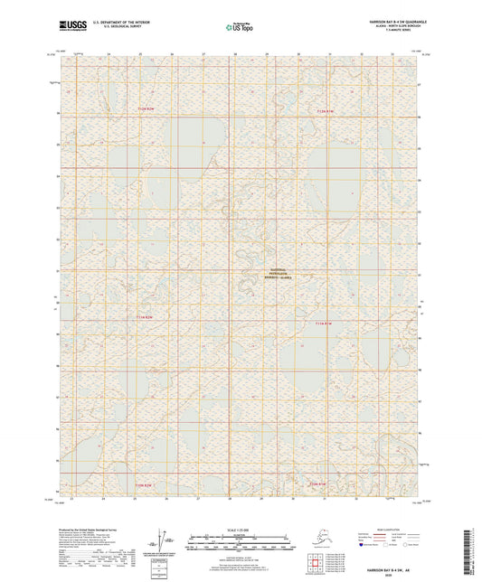 Harrison Bay B-4 SW Alaska US Topo Map Image