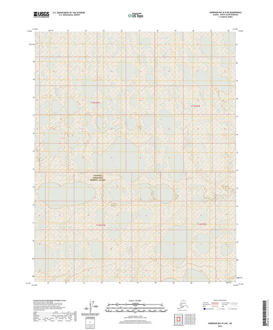 Harrison Bay B-5 NE Alaska US Topo Map Image