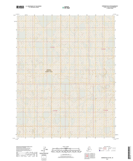 Harrison Bay B-5 NW Alaska US Topo Map Image