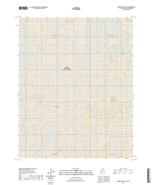 Harrison Bay B-5 SE Alaska US Topo Map Image
