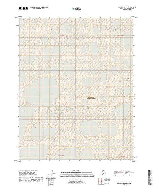 Harrison Bay B-5 SW Alaska US Topo Map Image