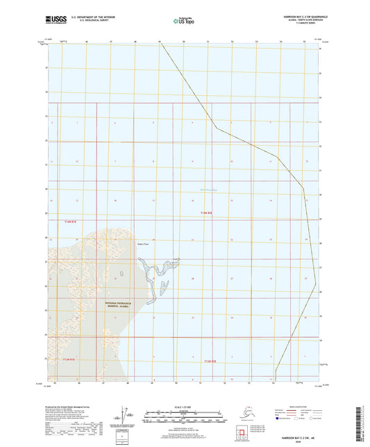 Harrison Bay C-3 SW Alaska US Topo Map Image