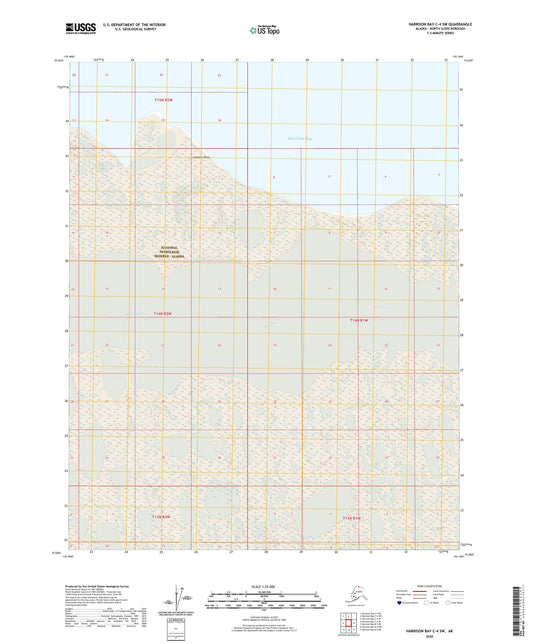 Harrison Bay C-4 SW Alaska US Topo Map Image