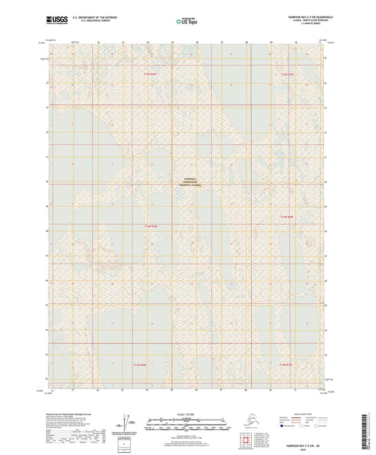 Harrison Bay C-5 SW Alaska US Topo Map Image
