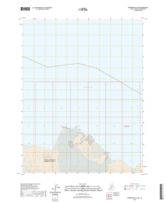 Harrison Bay D-5 NW Alaska US Topo Map Image