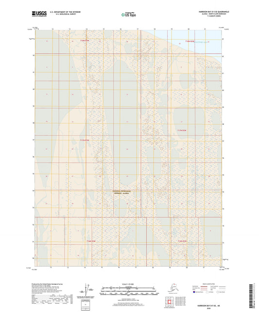 Harrison Bay D-5 SE Alaska US Topo Map Image