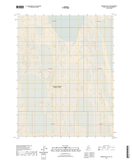 Harrison Bay D-5 SW Alaska US Topo Map Image