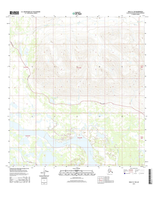 Healy A-1 SW Alaska US Topo Map Image