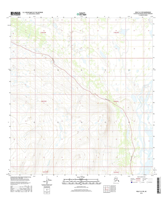 Healy A-2 NE Alaska US Topo Map Image