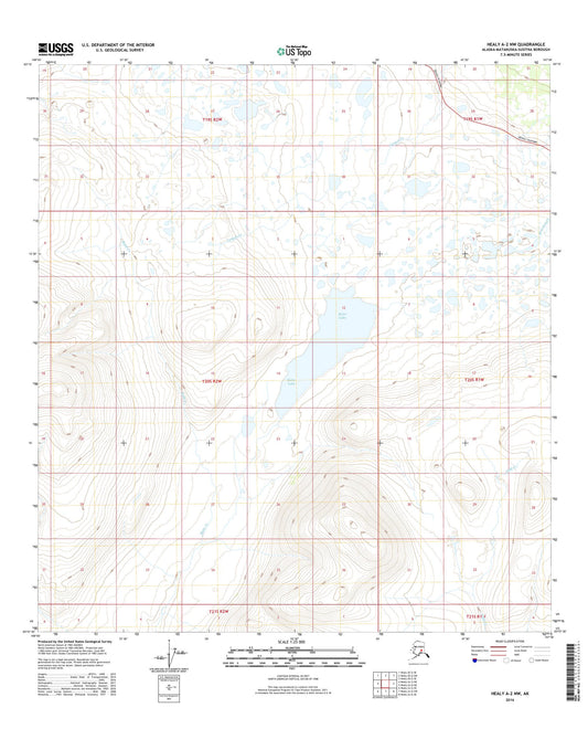 Healy A-2 NW Alaska US Topo Map Image