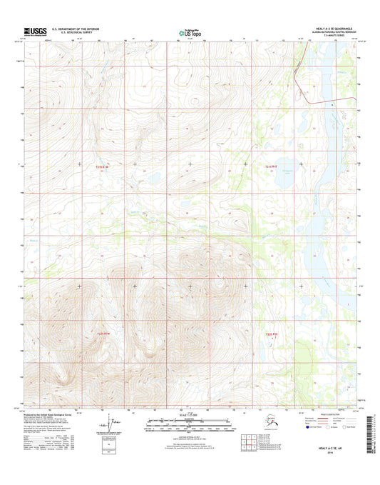 Healy A-2 SE Alaska US Topo Map Image