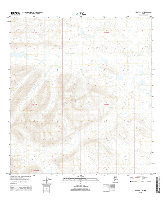 Healy A-3 NW Alaska US Topo Map Image