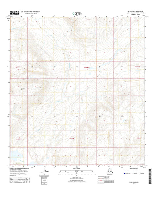 Healy A-3 SE Alaska US Topo Map Image