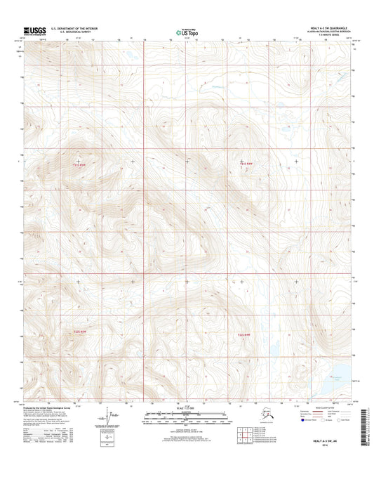 Healy A-3 SW Alaska US Topo Map Image