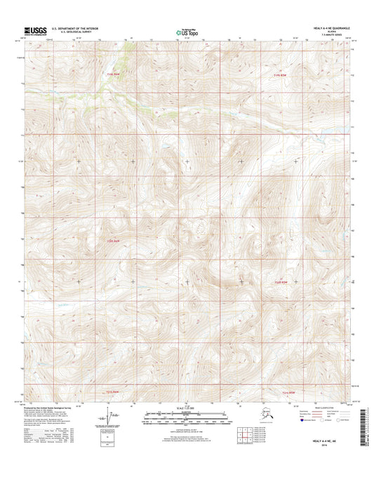 Healy A-4 NE Alaska US Topo Map Image