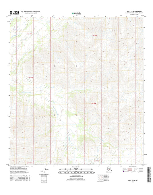 Healy A-5 NE Alaska US Topo Map Image