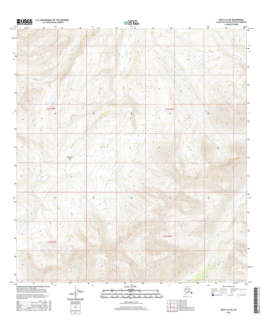 Healy A-5 SE Alaska US Topo Map Image