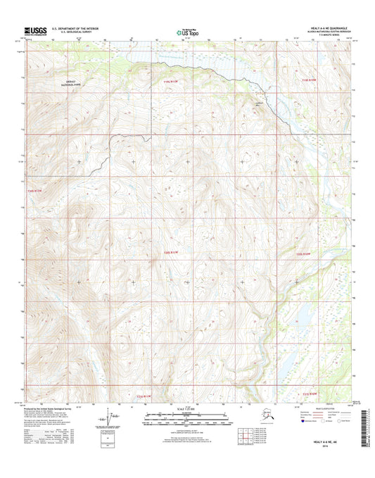 Healy A-6 NE Alaska US Topo Map Image