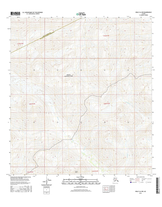 Healy A-6 NW Alaska US Topo Map Image