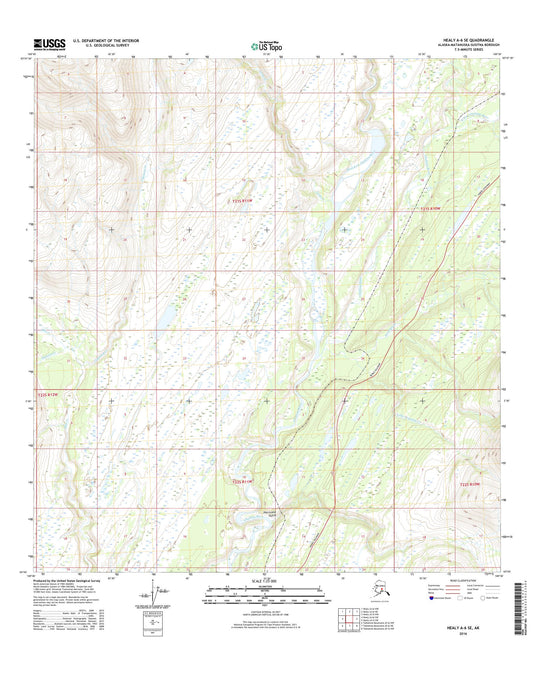 Healy A-6 SE Alaska US Topo Map Image