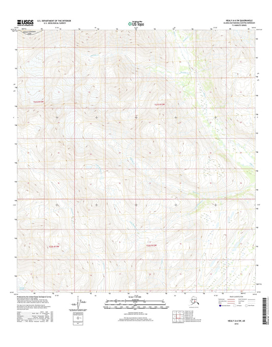 Healy A-6 SW Alaska US Topo Map Image