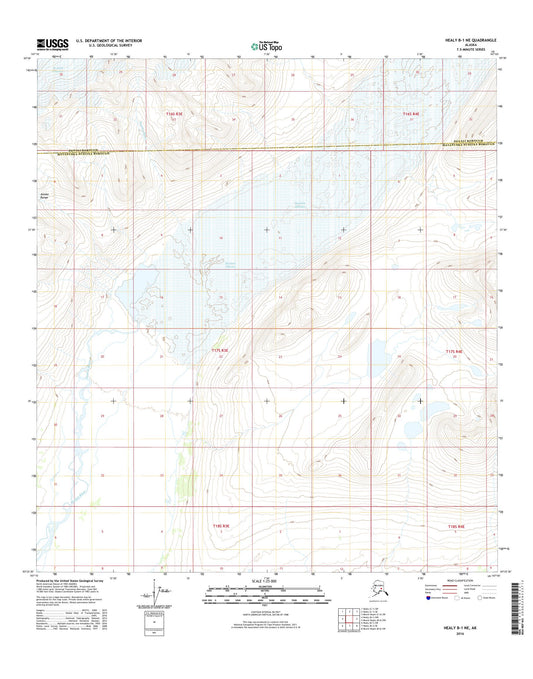 Healy B-1 NE Alaska US Topo Map Image