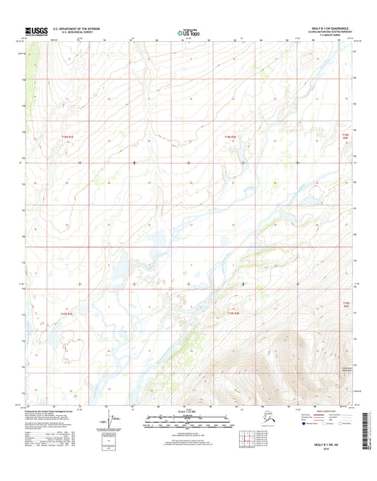 Healy B-1 SW Alaska US Topo Map Image
