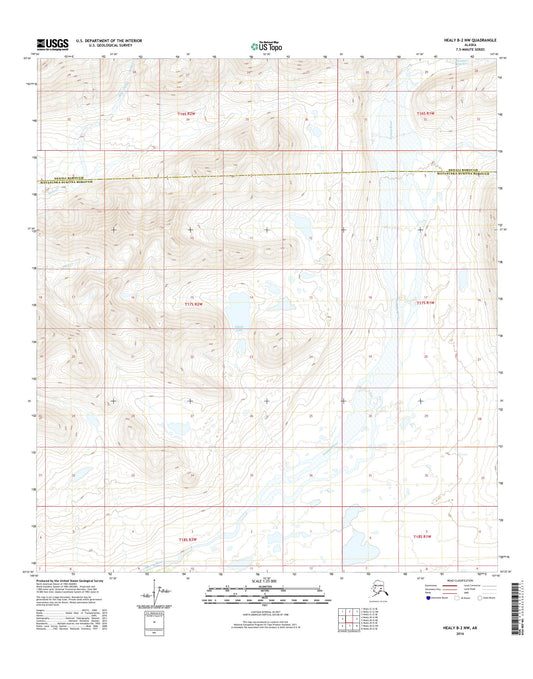 Healy B-2 NW Alaska US Topo Map Image