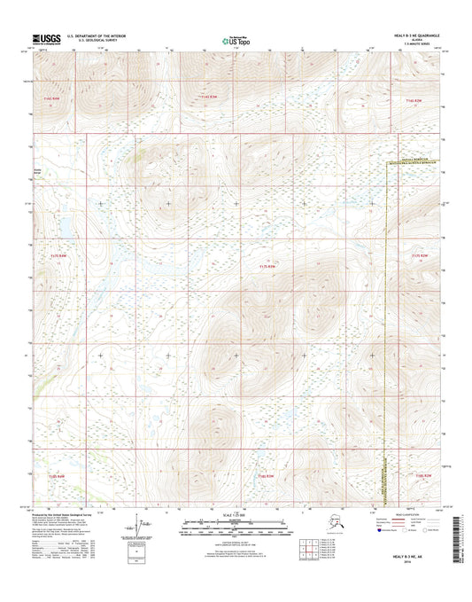 Healy B-3 NE Alaska US Topo Map Image