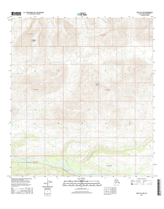 Healy B-3 NW Alaska US Topo Map Image