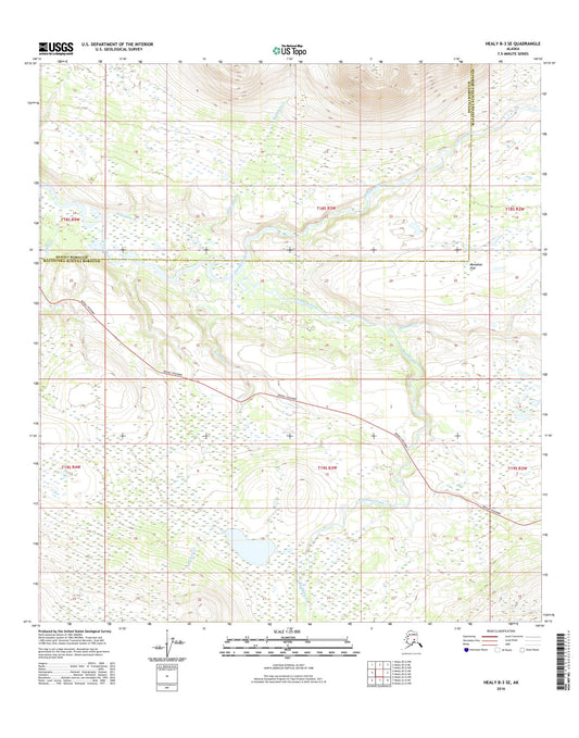 Healy B-3 SE Alaska US Topo Map Image