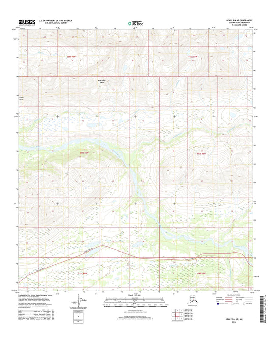 Healy B-4 NE Alaska US Topo Map Image