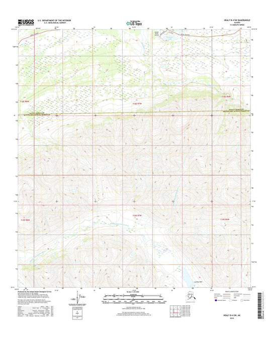 Healy B-4 SW Alaska US Topo Map Image