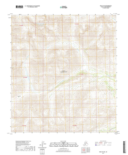 Healy B-5 NE Alaska US Topo Map Image