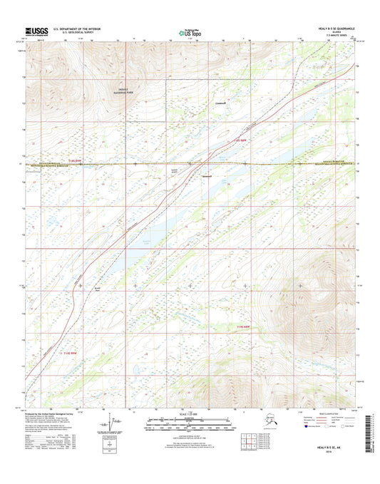 Healy B-5 SE Alaska US Topo Map Image