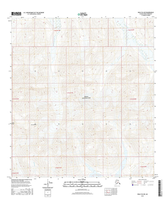 Healy B-6 NE Alaska US Topo Map Image