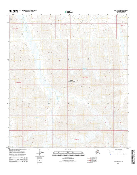 Healy B-6 NW Alaska US Topo Map Image