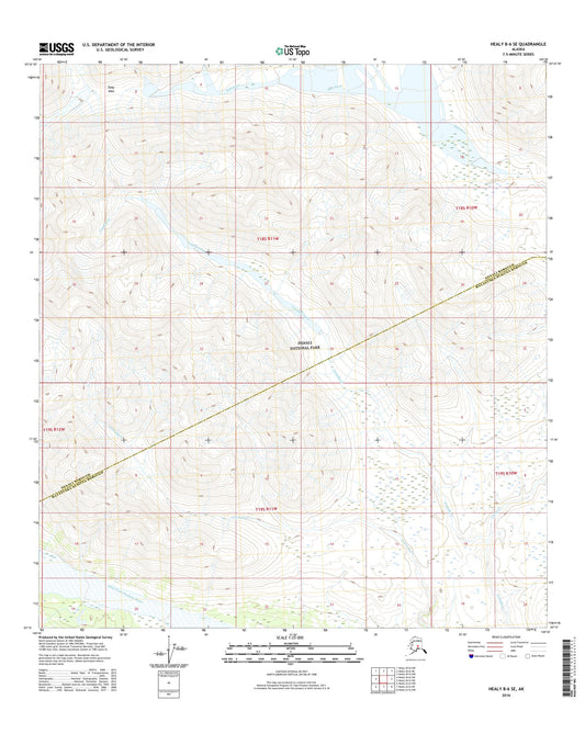 Healy B-6 SE Alaska US Topo Map Image
