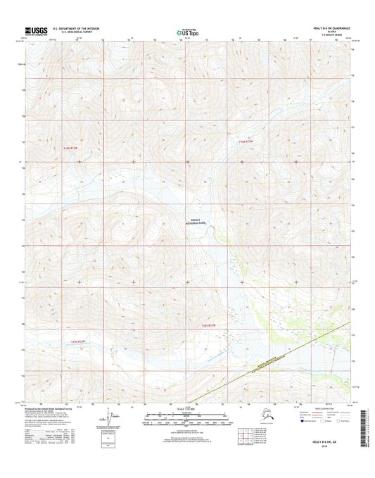 Healy B-6 SW Alaska US Topo Map Image
