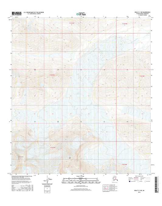 Healy C-1 NE Alaska US Topo Map Image